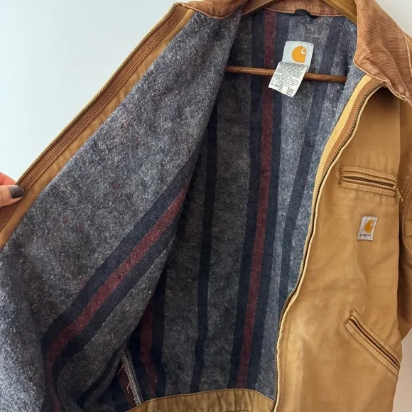 Vintage Carhartt Detroit Blanket Lined J01 BRN MADE in USA Size 44 (L ) - Picture 11 of 15